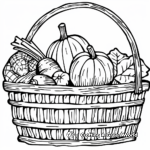 H2: Vegetable Basket Coloring Sheets 1