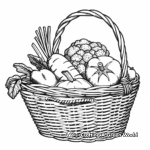 H2: Vegetable Basket Coloring Sheets 3