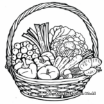 H2: Vegetable Basket Coloring Sheets 4