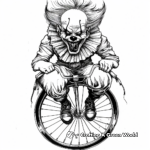 Hair-Raising Unicycle Clown Coloring Pages 3