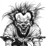 Hair-Raising Unicycle Clown Coloring Pages 4
