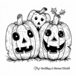 Halloween-Inspired October Calendar Coloring Pages 1