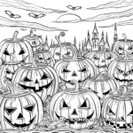 Halloween-Inspired October Calendar Coloring Pages 4