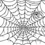 Halloween Spider Web Coloring Pages 1
