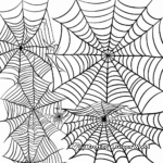 Halloween Spider Web Coloring Pages 2