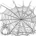 Halloween Spider Web Coloring Pages 3