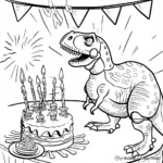 Hamm and Rex's Fun Birthday Party Coloring Pages 2