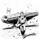 Han Solo & Millennium Falcon Coloring Pages 4