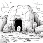 Hand-Drawn Empty Tomb Coloring Sheets 1