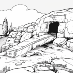 Hand-Drawn Empty Tomb Coloring Sheets 2