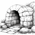 Hand-Drawn Empty Tomb Coloring Sheets 3