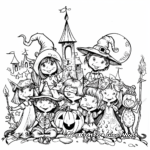 Hard Coloring pages for Cute Fairytale Characters 1
