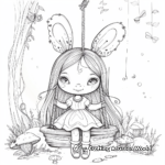 Hard Coloring pages for Cute Fairytale Characters 3