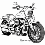 Harley Davidson Racing Motorcycle Coloring Pages 1