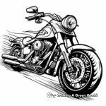 Harley Davidson Racing Motorcycle Coloring Pages 2