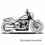 Harley Davidson Racing Motorcycle Coloring Pages 3
