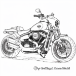 Harley Davidson Racing Motorcycle Coloring Pages 4