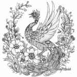 Harmony Phoenix with Nature Coloring Pages 2