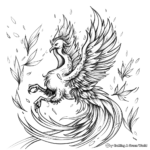 Harmony Phoenix with Nature Coloring Pages 4