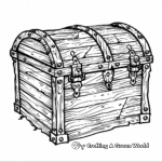 Haunted Treasure Chest Coloring Pages for Children 3