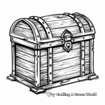 Haunted Treasure Chest Coloring Pages for Children 4