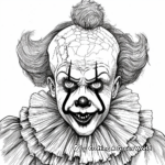 Haunting Vintage Style Clown Coloring Pages 1