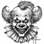 Haunting Vintage Style Clown Coloring Pages 2