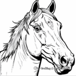 Head-Turning Quarter Horse Coloring Pages 1