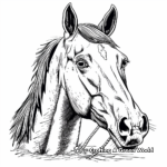 Head-Turning Quarter Horse Coloring Pages 2