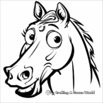 Head-Turning Quarter Horse Coloring Pages 3