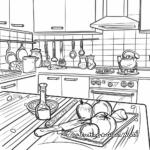 Healthy Foods in Kitchen Coloring Pages 4