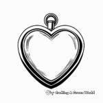 Heart-Shaped Locket Jewelry Coloring Pages 1