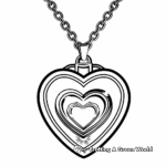 Heart-Shaped Locket Jewelry Coloring Pages 2