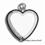 Heart-Shaped Locket Jewelry Coloring Pages 3