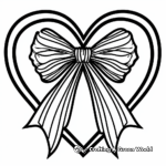 Heart-Shaped Ribbon Coloring Sheets for Valentines' day 1