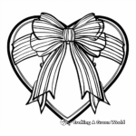 Heart-Shaped Ribbon Coloring Sheets for Valentines' day 2