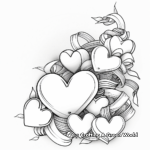 Heart-Shaped Ribbon Coloring Sheets for Valentines' day 4