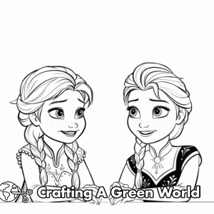 Anna And Elsa Coloring Pages - Free & Printable!