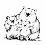 Heartwarming Family of Kawaii Bears Coloring Pages 4