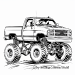 Heavy Duty Diesel Lifted Truck Coloring Pages 2