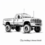 Heavy Duty Diesel Lifted Truck Coloring Pages 3