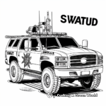 Heavy-Duty SWAT Truck Coloring Sheets 1