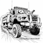 Heavy-Duty SWAT Truck Coloring Sheets 2