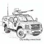 Heavy-Duty SWAT Truck Coloring Sheets 4