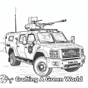 Police Truck Coloring Pages - Free &amp; Printable!