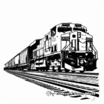 Heavy Haul Freight Train Coloring Pages 2