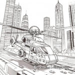 Helicopter Lego City Flying Car Coloring Pages 1