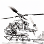 Helicopter Lego City Flying Car Coloring Pages 3
