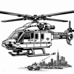Helicopter Lego City Flying Car Coloring Pages 4