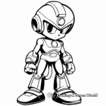 Helmetless Mega Man Coloring Pages 4